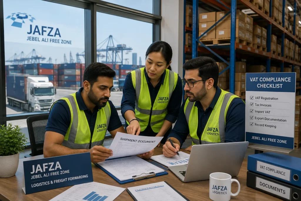Logistics and freight forwarding VAT & Indirect Tax Consulting for Jebel Ali Village Businesses